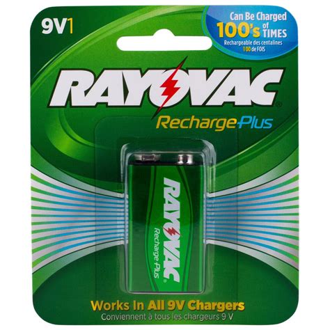 Rayovac PL1604-1 RechargePlus 9V Rechargeable Battery