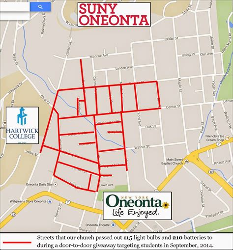 Oneonta Campus Map