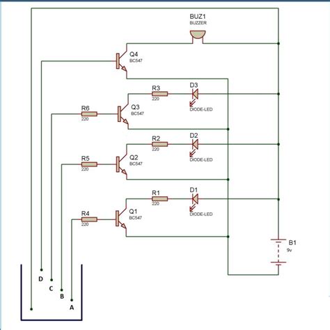 How to Make Water Level Indicator using BC547 Transistor