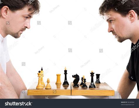 Chess Players. Two Men Play A Chess Stock Photo 56240584 : Shutterstock