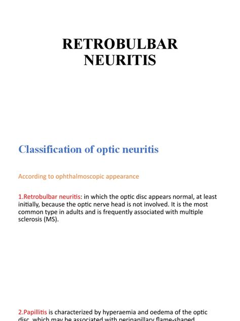 Retrobulbar Neuritis | PDF | Multiple Sclerosis | Medicine