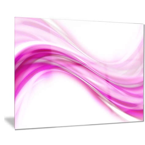 Shop Designart 'Pink Abstract Waves' Abstract Digital Art Metal Wall Art - On Sale - Free ...