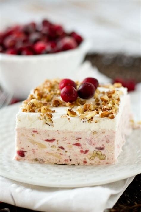 Creamy Frosted Cranberry Dessert - Tastes of Lizzy T's