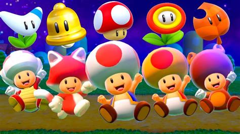 Super Mario 3D World - Every Classic Toad Power-Up - YouTube