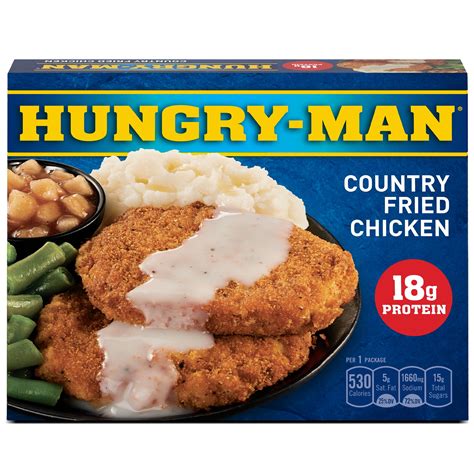 Hungry-Man Country Fried Chicken Frozen Dinner, 16 oz (Frozen ...