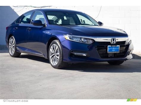 2018 Obsidian Blue Pearl Honda Accord EX Hybrid Sedan #127057519 ...