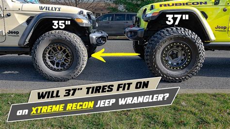 Will 37" Tires Fit On an XTREME RECON Jeep Wrangler? - YouTube