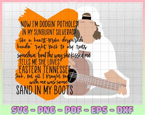 Morgan Wallen Svg Sand in my Boots Song Lyrics Svg Wallen | Etsy