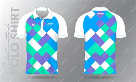 Premium Vector | Sublimation polo shirt mockup template design