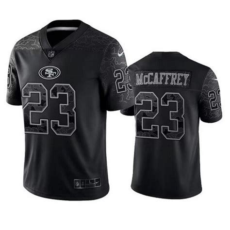 49ers Christian McCaffrey Reflective Limited Black Jersey – US Sports ...