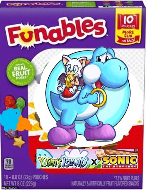 Kellogg's Funables Fruit Flavored Snacks Yoshi's Island × baby Sonic ...