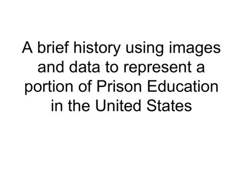 History of Prison Education