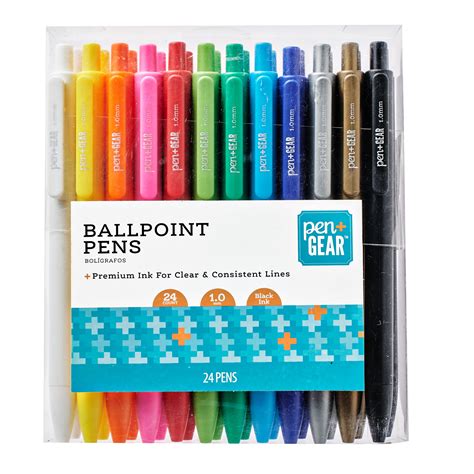 Pen + Gear Retractable Ballpoint Pens, Black Ink, 24 Count - Walmart.com