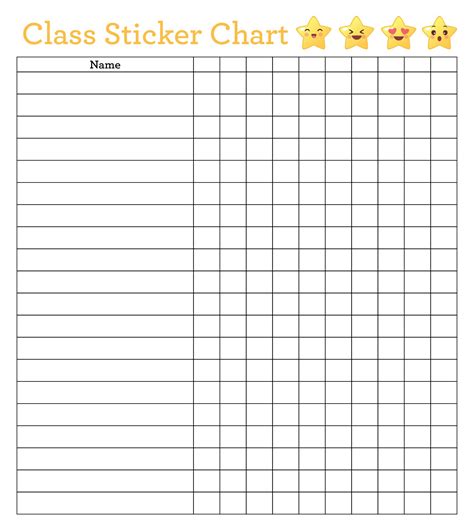 Printable Sticker Chart Pdf