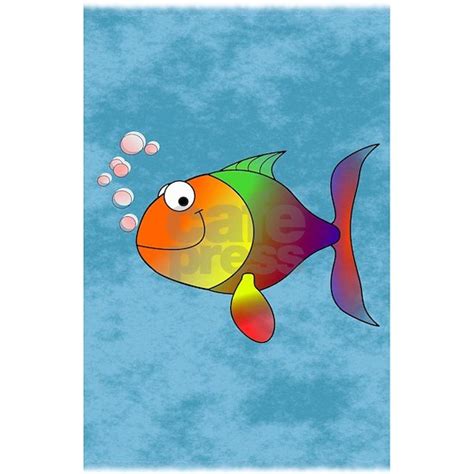 Colorful Rainbow Fish Cartoon Design Journal by KMCS - CafePress