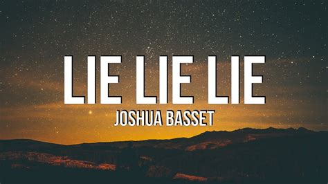 Joshua Bassett - Lie Lie Lie (Lyrics) - YouTube