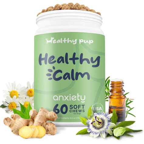 HEALTHY PUP Anxiety Soft Chews Calming Supplement for Dogs, 60 Count - Chewy.com