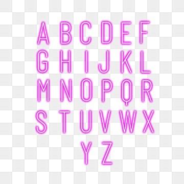 Neon Letters PNG Transparent Images Free Download | Vector Files | Pngtree