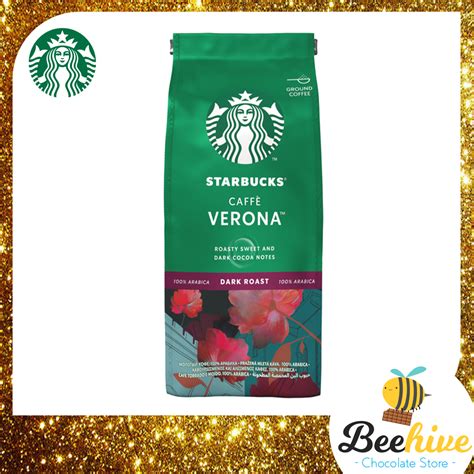 Starbucks Caffe Verona Dark Roast 100% Arabica Ground Coffee Beans 200g ...