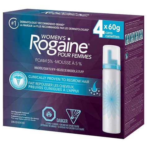 Women's Rogaine 5% Minoxidil Foam - 4 x 60g | Walmart Canada