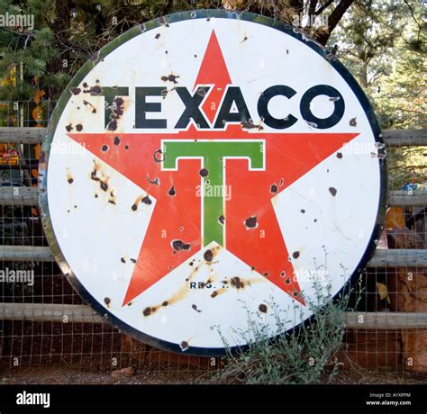 Old Texaco Gas Station Sign Stock Photo - Alamy