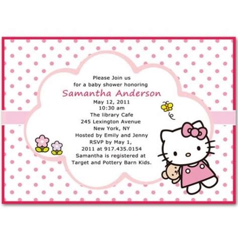 Free Printable Hello Kitty Baby Shower Invitation