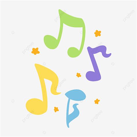 Music Symbol Clipart Transparent Background, Colorful Music Symbols ...