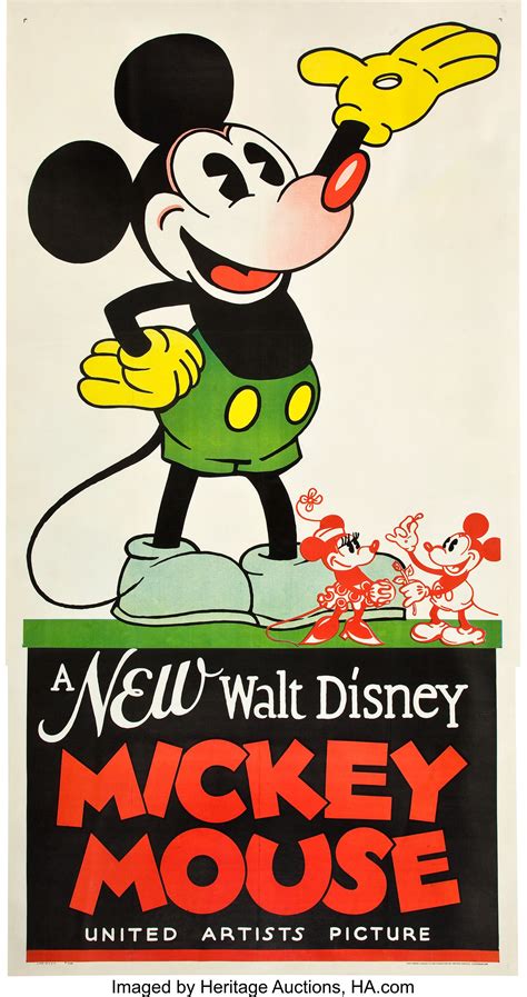 Mickey Mouse Stock Poster (United Artists, 1932). Three Sheet (41" | Lot #83523 | Heritage Auctions