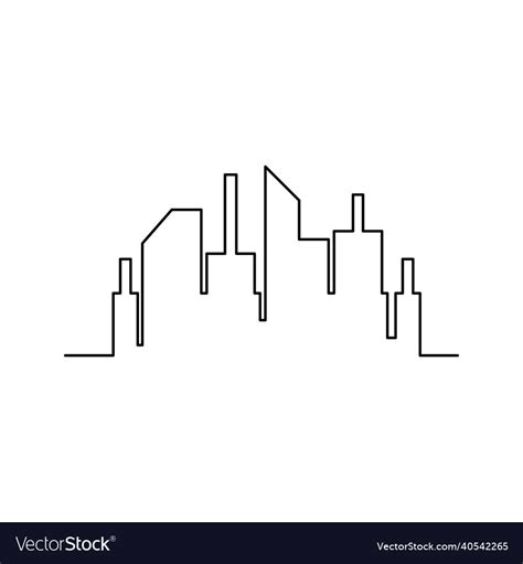 City skyline icon design template isolated Vector Image