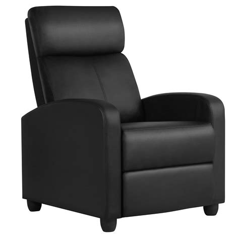 Buy Yaheetech Recliner Armchair Single Padded Seat PU Leather Sofa Lounge Home Living Room ...