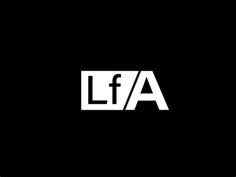 LFA Logo and Graphics design vector art, Icons isolated on black ...