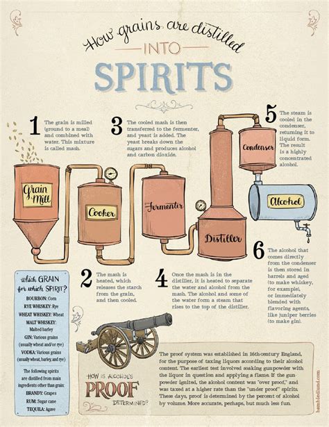 How Grains Are Distilled into Spirits http://bambiedlund.com/illustrations/thats-the-spirit ...