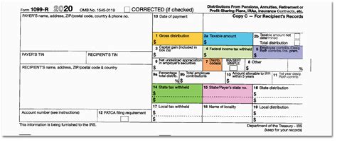 1099 R Form 2021 Printable Free