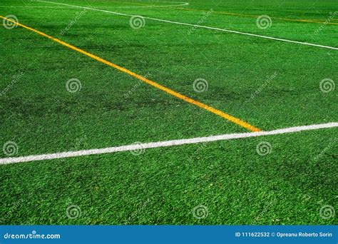 Football field lines stock photo. Image of empty, color - 111622532