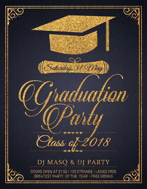 Graduation Party Flyer Template Prom