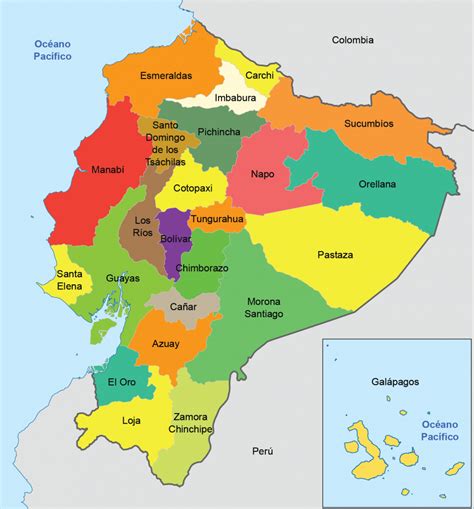 Mapa político del Ecuador actualizado – Ecuador 10 | Mapa politico, Provincias del ecuador, Mapas