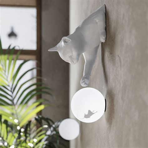 Playful Ceramic Cat Wall Light – Lighting Collective