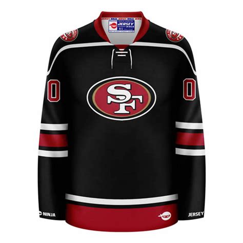 Jersey Ninja - San Francisco 49ers Black Hockey Jersey