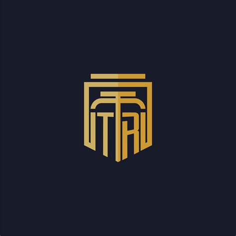 TR initial monogram logo elegant with shield style design for wall mural lawfirm gaming 11398133 ...