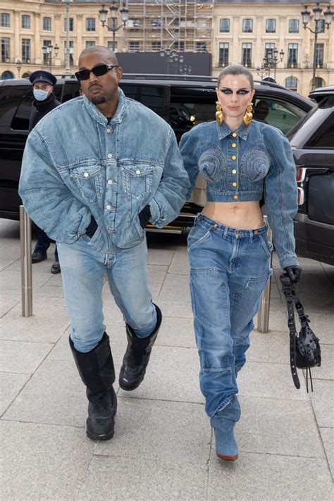 See Julia Fox and Kanye West's Matching Outfits at Paris Fashion Week ...