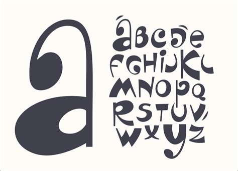 Cartoon font alphabet letters. Childish typography. Playful typographic ...