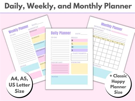 Cute Weekly Planner Printable - Free Downloadable Template