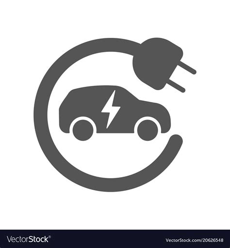 Electric car in refill icon Royalty Free Vector Image