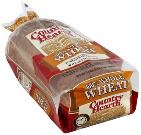 Country Hearth 100% Whole Wheat Bread - 24 oz, Nutrition Information ...