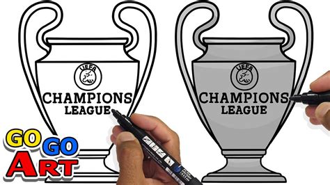 How to draw Champions League UEFA TROPHY | #championsleague - YouTube