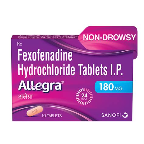 Buy Allegra 180mg Tablet : Uses & Side Effects | Fexofenadine 180mg | Netmeds