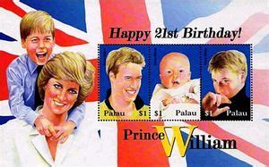 Stamp: Prince William, 21st birthday (Palau(Prince William, 21st ...