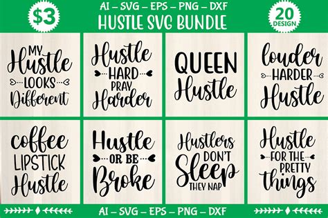 Hustle SVG Bundle Bundle · Creative Fabrica