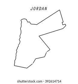 Jordan Map Outline Isolated Stock Illustration 392614714 | Shutterstock