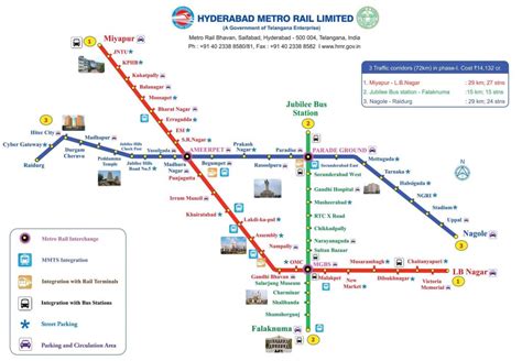 Hyderabad Blue Line Metro Map, Stations, Nearby Attractions